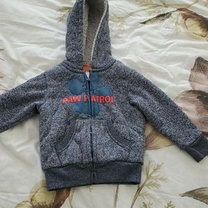 Paw patrol fleece lined hoodie